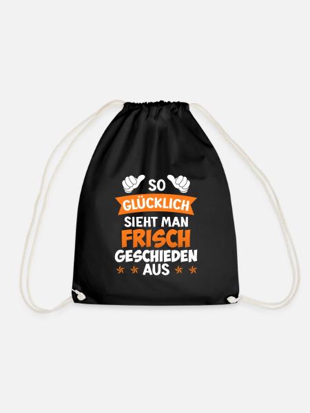 Frisch geschieden Scheidungsparty Scheidung - Turnbeutel - Schwarz