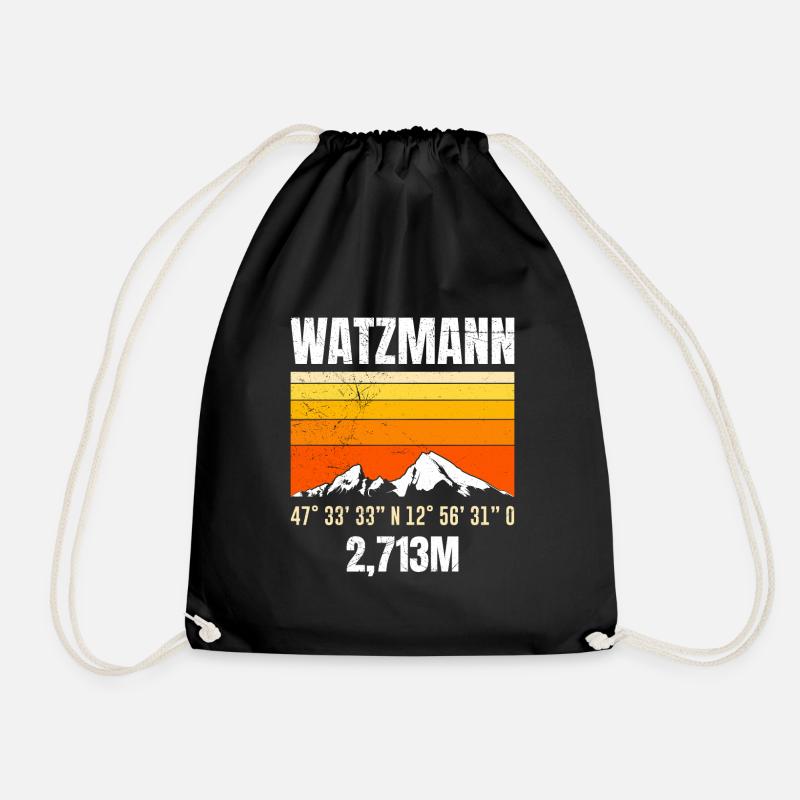 Watzmann Bergsteiger klettern Wanderer Berge - Turnbeutel - Schwarz