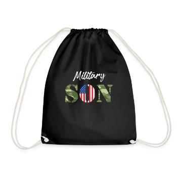 Patriotisme Militaire Fils Soldats Armée Fan USA - Sac de sport léger - noir - Devant