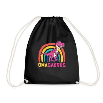 Omasaurus Muttertag Grandma Mama Tag Oma - Turnbeutel - Schwarz - Vorne