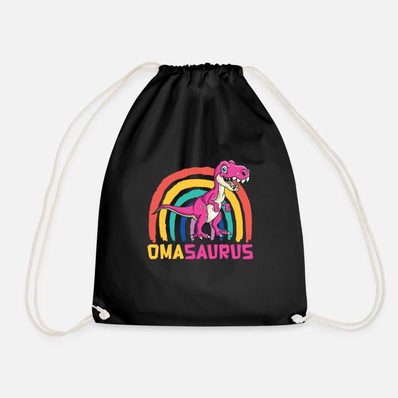 Omasaurus Muttertag Grandma Mama Tag Oma - Turnbeutel - Schwarz