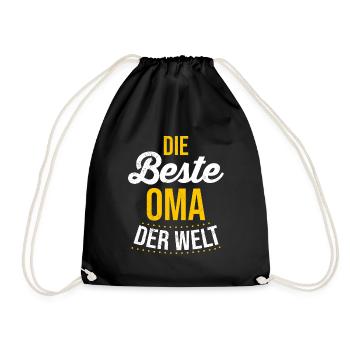 Beste Oma Muttertag weltbeste Oma Großmutter - Turnbeutel - Schwarz - Vorne