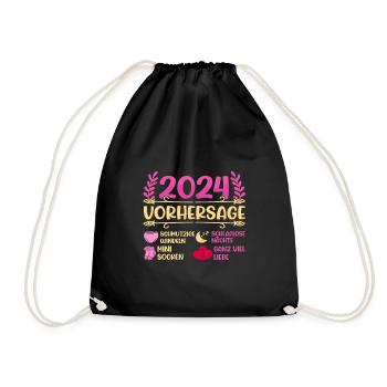 Babyparty Vorhersage 2024 werdende Mama 2024 - Turnbeutel - Schwarz - Vorne