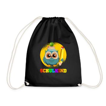 Schulkind Grundschule Einschulung 1. Klasse - Turnbeutel - Schwarz - Vorne