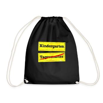 Hallo Kindergarten Tschüss Tagesmutter Vorschule - Turnbeutel - Schwarz - Vorne
