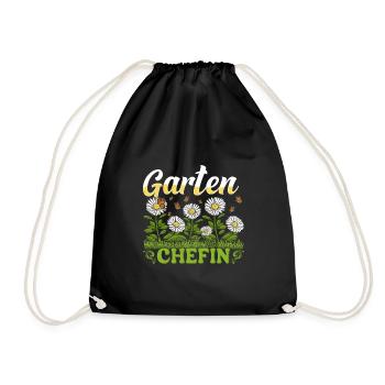 Garten Chefin Gänseblümchen Gärtnerin Blumenliebe - Turnbeutel - Schwarz - Vorne