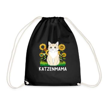 Katzenmama Kitten Katzenbesitzer I love Cats - Turnbeutel - Schwarz - Vorne