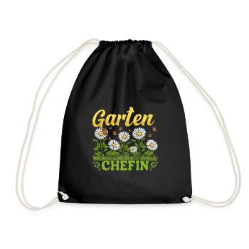 Garten Chefin Gänseblümchen Gärtnerin Blumenliebe - Turnbeutel - Schwarz - Vorne