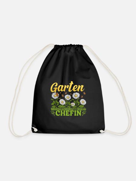 Garten Chefin Gänseblümchen Gärtnerin Blumenliebe - Turnbeutel - Schwarz