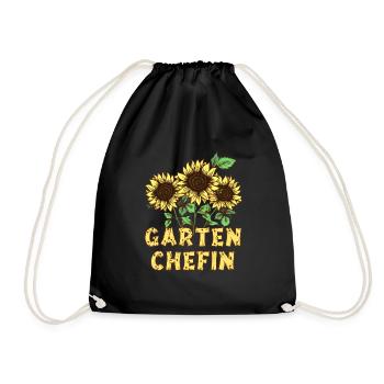 Garten Chefin Gartenliebhaberin Gartenfreundin - Turnbeutel - Schwarz - Vorne