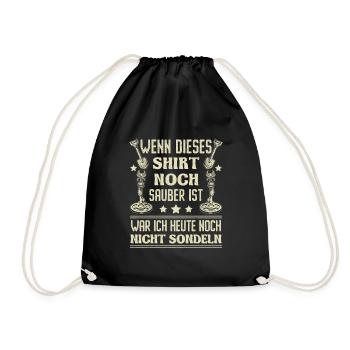 Sondeln Wenn dieses Shirt sauber ist Sondengänger - Turnbeutel - Schwarz - Vorne