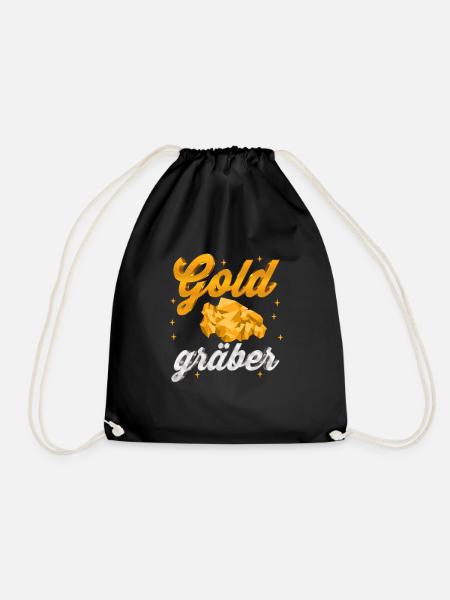 Goldgräber Gold Digger Schatzsuche Goldbarren - Turnbeutel - Schwarz