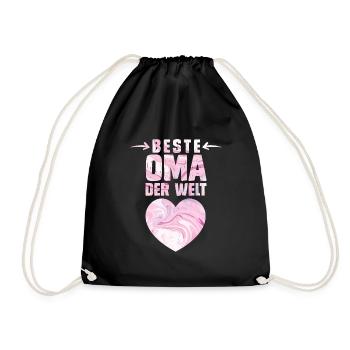 Weltbeste Oma Muttertag Beste Oma Super Grandma - Turnbeutel - Schwarz - Vorne