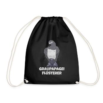 Grau Papagei Flüsterer African Grey Whisperer - Turnbeutel - Schwarz - Vorne