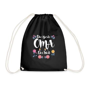 Weltbeste Oma Muttertag coole Oma Granny - Turnbeutel - Schwarz - Vorne