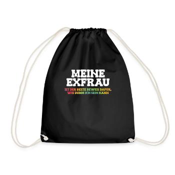 Scheidungsparty Finally Divorced Scheidung - Turnbeutel - Schwarz - Vorne