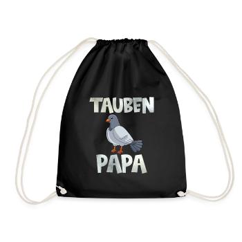 Tauben Papa Taubenliebhaber Taubenzüchter Männer - Turnbeutel - Schwarz - Vorne