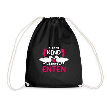Kinder Dieses Kind liebt Enten Entchen Kid - Turnbeutel - Schwarz - Vorne