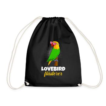 Lovebird Flüsterer Lovebird Whisperer Liebesvögel - Turnbeutel - Schwarz - Vorne