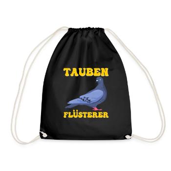 Tauben Flüsterer Taubenfreunde Taubenzucht - Turnbeutel - Schwarz - Vorne