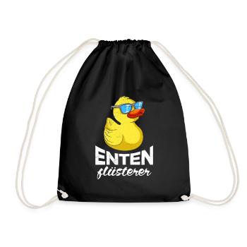 Enten Flüsterer Entenliebhaber Entchen Ente - Turnbeutel - Schwarz - Vorne
