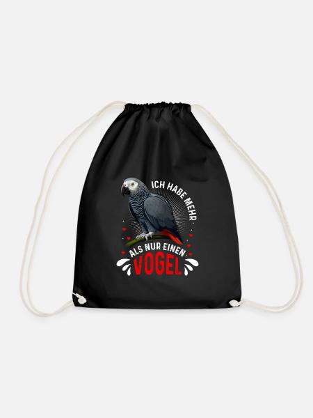 Grau Papagei Bei mir piept´s African Grey - Turnbeutel - Schwarz