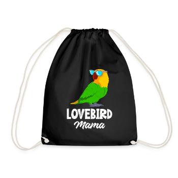 Lovebird Mama Liebesvögel Papagei Halter Frauen - Turnbeutel - Schwarz - Vorne