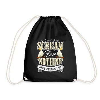 Kakadu I don ́t always Scream for Nothing Kakadus - Drawstring Bag - black - Front