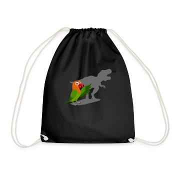 Oiseau d’amour Dinosaure Inséparables Amoureux des oiseaux - Sac de sport léger - noir - Devant