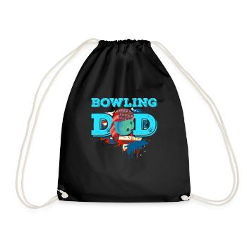 Bowling Dad Bowlingspieler Papa Bowling Männer - Turnbeutel - Schwarz - Vorne