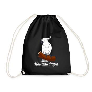 Cockatoo Daddy Parrot Cockatoos Bird Lovers - Drawstring Bag - black - Front
