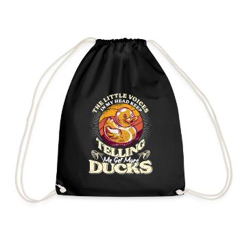 Duck Lover Get More Ducks Duck Keeper - Drawstring Bag - black - Front
