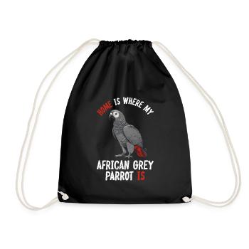 La maison est l’endroit où mon perroquet gris est amoureux des oiseaux - Sac de sport léger - noir - Devant