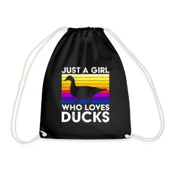 Tout simplement une fille qui aime les canards gardien de canards - Sac de sport léger - noir - Devant