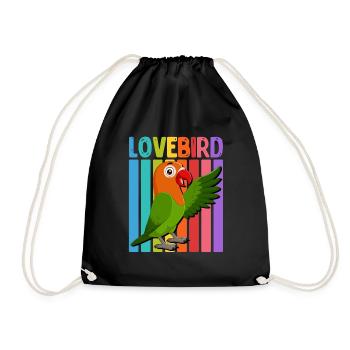 Inséparables Perroquets Amis Oiseaux Amis Oiseaux - Sac de sport léger - noir - Devant