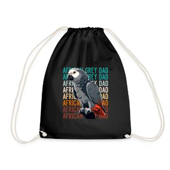 Perroquets gris Maman Africain Maman Gris Maman Perroquet - Sac de sport léger - noir - Devant