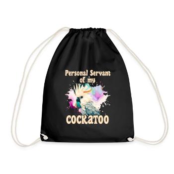Kakaduu Serviteur personnel de mon cacatoès - Sac de sport léger - noir - Devant