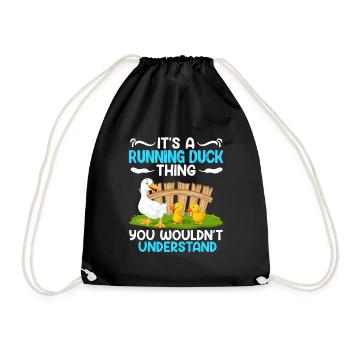 Running Ducks It ́s a Running Duck Thing Duck Lover - Drawstring Bag - black - Front