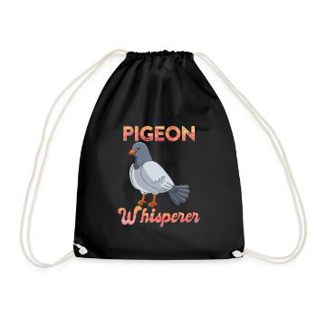 Pigeons Whisperers Pigeon friends Pigeon breeding - Drawstring Bag - black - Front