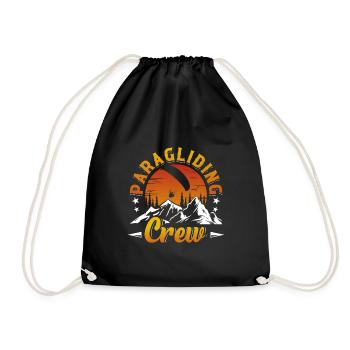 Paragliding Crew Gleitschirmfliegen Paraglider - Drawstring Bag - black - Front