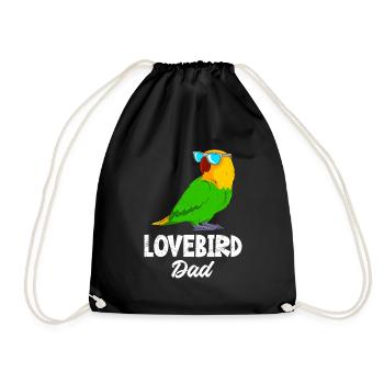 Lovebird Papa Liebesvögel Papagei Halter Männer - Turnbeutel - Schwarz - Vorne