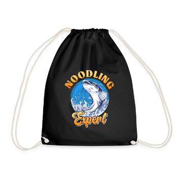 Noodling Expert Catfish Fishing Catfish Angler - Drawstring Bag - black - Front
