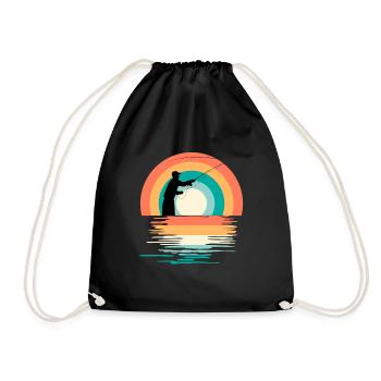Pêche à la mouche Suivez les pêcheurs à la mouche de rivière - Sac de sport léger - noir - Devant