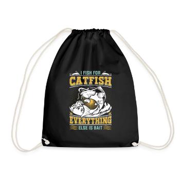 Wels Angeln Je pêche pour Catfish Waller Angler - Sac de sport léger - noir - Devant