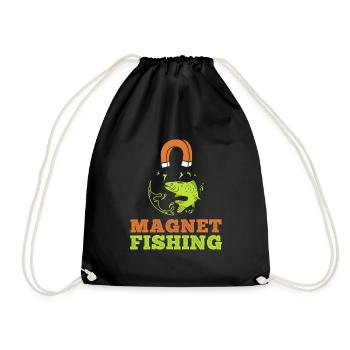 Magnet Fishing Magnet Fishing Scrap Collector - Drawstring Bag - black - Front