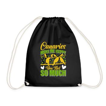 Les Canaries canariennes me font des oiseaux chanteurs heureux - Sac de sport léger - noir - Devant
