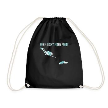 Harpoons Spearfishing Here Fischi Fischi Fish Hunting - Drawstring Bag - black - Front