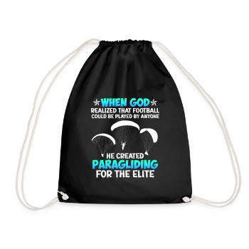 Paragliding paragliding for the elite - Drawstring Bag - black - Front