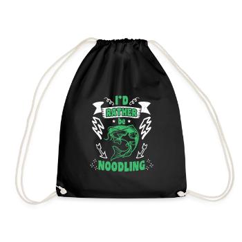 Catfish Angler Je préfère être Noodling Flathead Fish - Sac de sport léger - noir - Devant