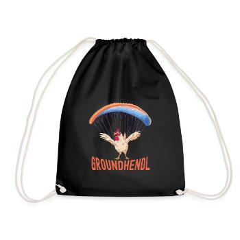 Paraglider Groundhendl Paraglider Women - Drawstring Bag - black - Front